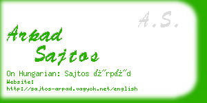 arpad sajtos business card